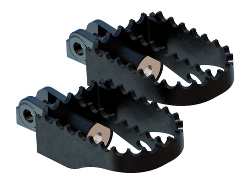 Burly Brand B13-1200B MX Style Foot Pegs for Pr Rider in Black