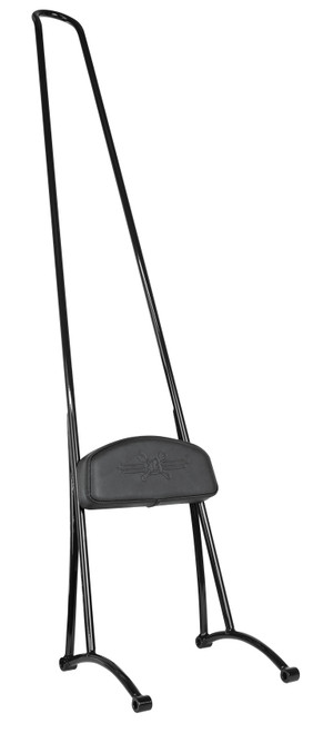 Burly Brand Stupid Tall Sissy Bar with Back Pad for Harley Dyna 2006-2017, Black or Chrome - Part B13-1509B