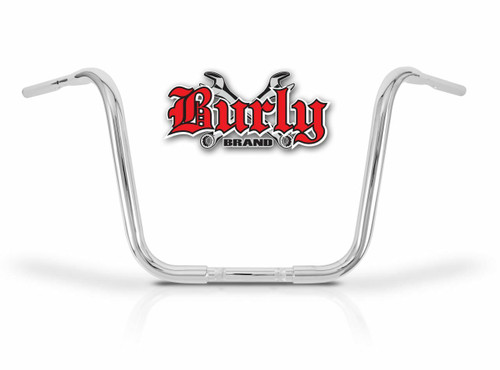 Burly Brand Gorilla 14-inch Apehangers with 1.25-inch Diameter Tubes, Chrome Finish