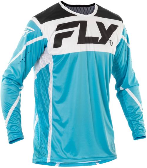 Fly Racing Lite Jersey Blue/White/Black Medium - Lightweight Performance Motorcycle Jersey
