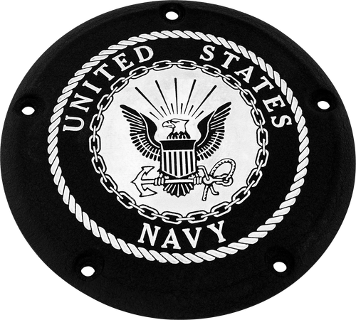 Custom Engraving LTD 7 M8 Flt/Flh Derby Cover Navy Black – High-Quality CNC Machined Harley Davidson Accessory