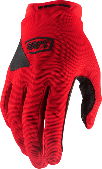 100-Percent Ridecamp Gloves Red XL – Durable Cycling Gloves with Enhanced Grip and Tech-Thread Connectivity