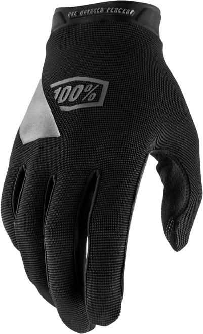 100 Percent Ridecamp Gloves Black Medium - Durable Performance for Trail and Track
