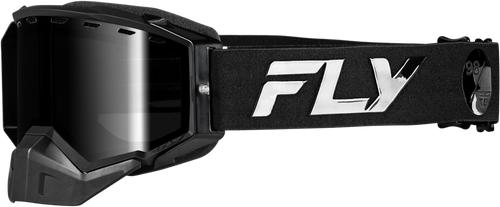 Fly Racing Zone Elite Snow Goggle Black with Black Mirror and Polarized Smoke Lens
