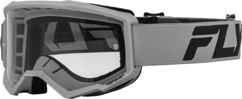 Fly Racing Focus Goggle Silver/Charcoal with Clear Lens