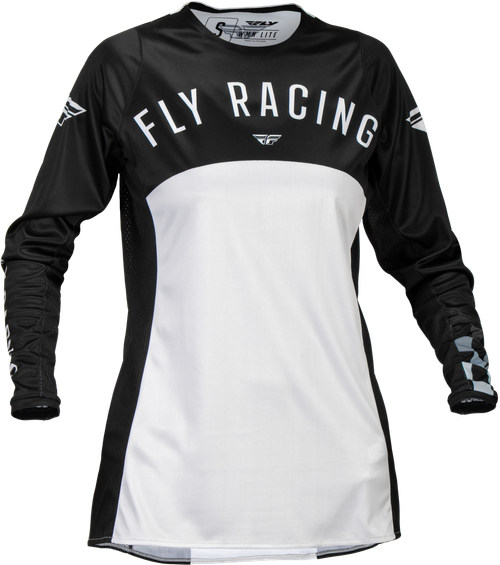 Fly Racing Women's Lite Jersey Black/Light Grey Medium