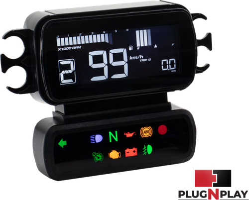 KOSO BA080000 LCD HUD Gauge for Harley-Davidson FXST, FXLRS, and More (2022-2023 Models)