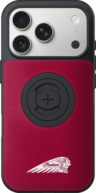 SP CONNECT Indian Phone Case with Headdress for iPhone 17 Pro – Red with Logo