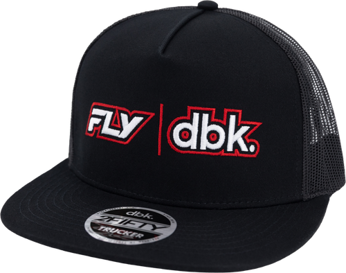Fly Racing DBK Black Trucker Snapback Hat - One Size Fits Most