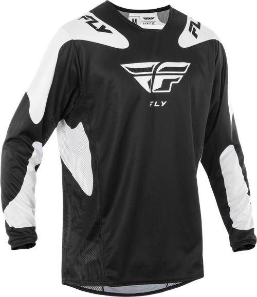 Fly Racing Kinetic Sym Jersey Black/White 2X - Performance Motocross Gear