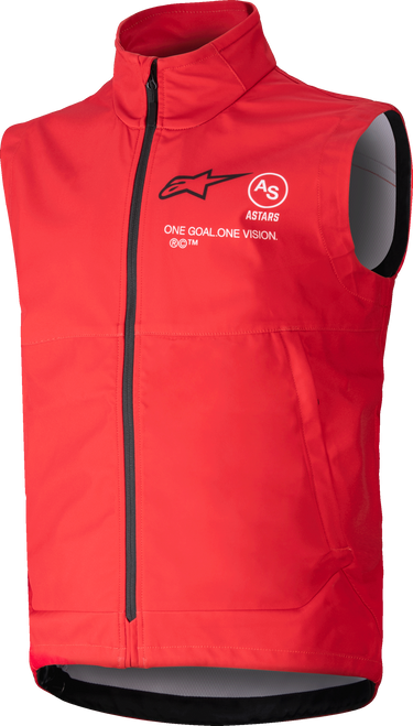 Alpinestars Youth Techstar Softshell Vest Bright Red Large – Windproof Motorcycle Riding Outerwear