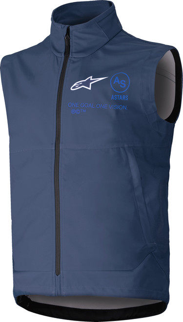 Alpinestars Techstar Softshell Vest Navy Large - Windproof Fleece Lined Riding Vest