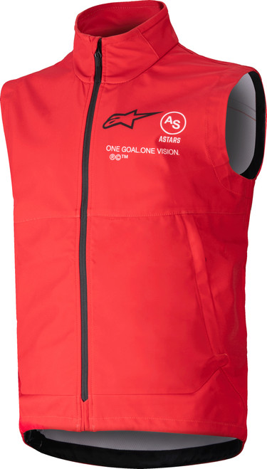 Alpinestars Techstar Softshell Vest Bright Red Medium – Windproof Motorcycle Gear Layer