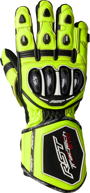RST TracTech Evo 4 CE Motorcycle Gloves Neon Yellow/Black Large