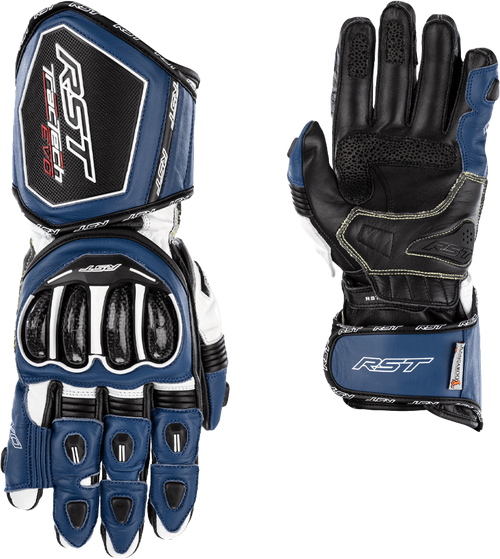 RST TracTech Evo 4 CE Motorcycle Gloves Blue/White/Black Large