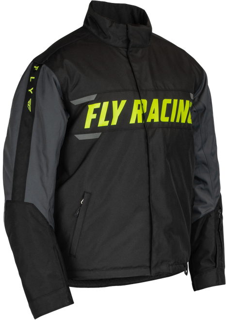 Fly Racing Outpost Jacket Black/Grey/Hi Vis 2X - Weatherproof Cold-Weather Layer