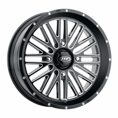 ITP Momentum Wheel Black/Machined 15x7 4/137 5+2 (+30mm) - Off-Road and ATV Wheel