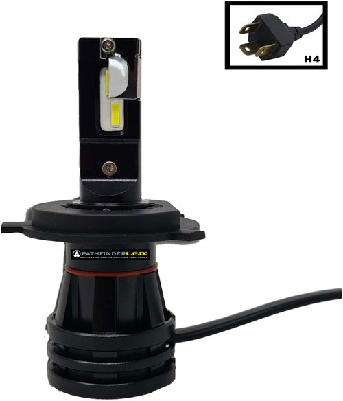 PATHFINDER H4 Mini LED Bulb 6000 Lumens – Universal Fit for Most H4 Headlights