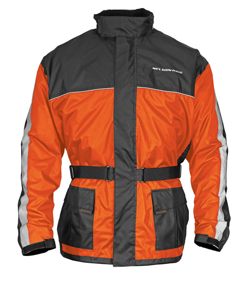 Nelson-Rigg Solostorm Motorcycle Jacket Orange/Black Large - Waterproof, Breathable & Reflective