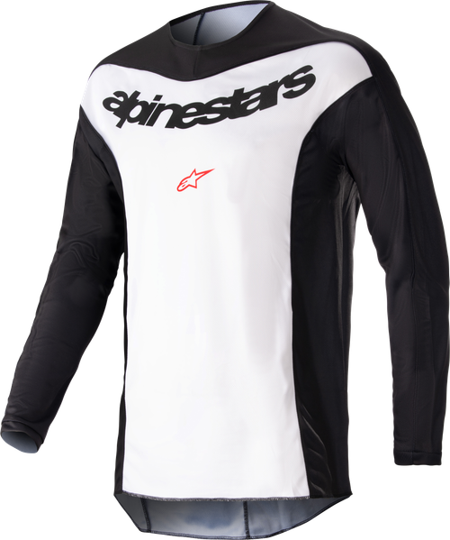 Alpinestars Fluid Lurv Jersey Black/White XL - Lightweight, Moisture-Wicking Cycling Jersey for Men