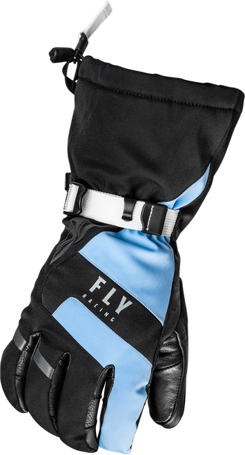 Fly Racing Highland Gloves Black/Blue Small - Weatherproof and High Visibility Riding Gloves