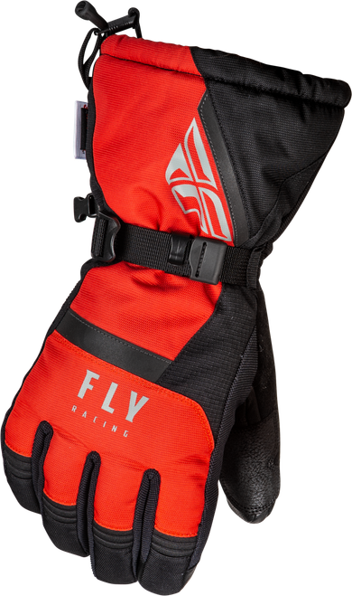Fly Racing Cascade Gloves Black/Red 3X - Weatherproof Insulated Riding Gloves