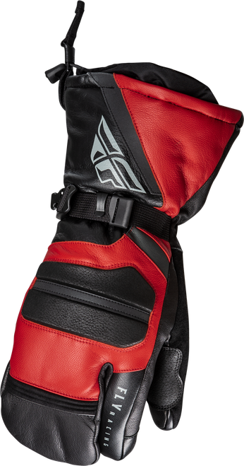 Fly Racing Ridgeline Claws Black/Red XL Waterproof Leather Gauntlet Gloves