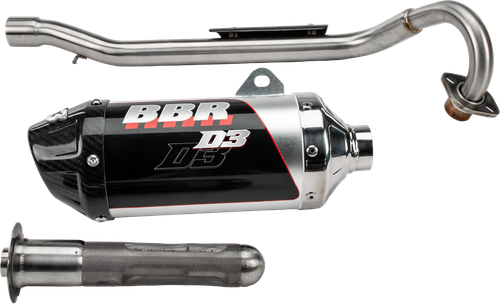 BBR D3 Exhaust System for Pit Bikes and Play Bikes with Carbon Fiber Components