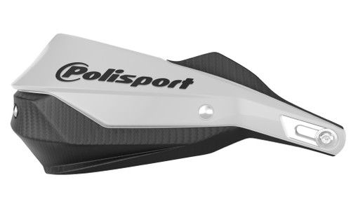 Polisport Trail Blazer Handguards White/Black with Full Wrap Protection