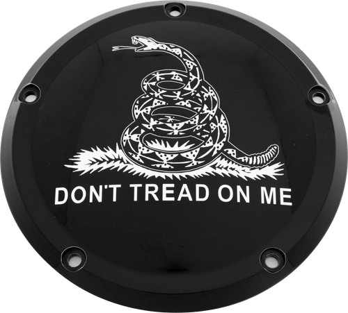 CUSTOM ENGRAVING PATR08-67BG 6 M8 Softail Derby Cover Don’t Tread Black