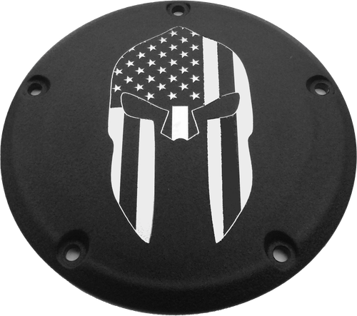 Custom Engraving LTD M8 Flht/Flh Derby Cover in Spartan Black - Part PATR20-46BG