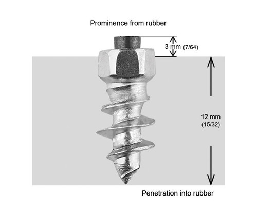 IGRIP 15mm Standard Screw Studs - Pack of 100 for Enhanced Off-Road Performance and Safety