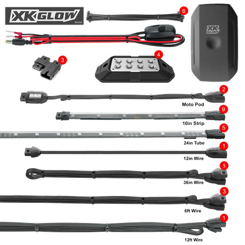 XK GLOW Led Underglow Advanced Kit for Polaris Slingshot - Part XK-SLING-ADV