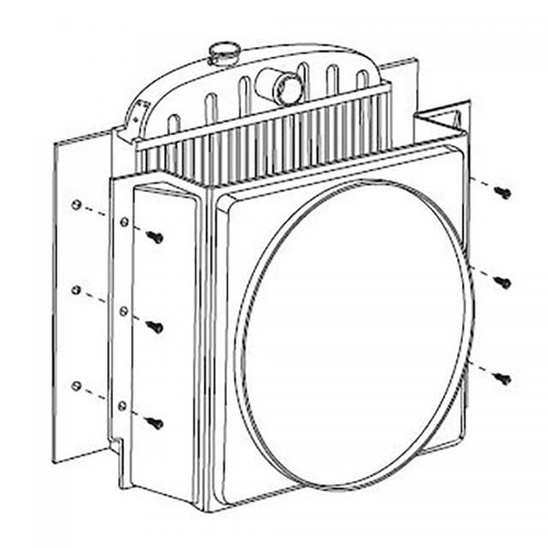 1955-59 Chevrolet Pickup Fan Shroud Kit  V8 with 6-Cyl Core Support