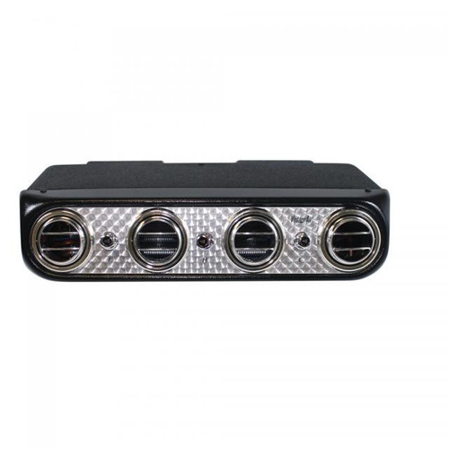 Heritage Under Dash System, Heat & Cool, Engine Turned Aluminum