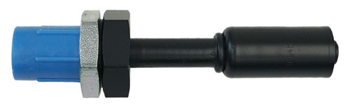 Bulkhead Beadlock Black Male Fitting - Straight NO 6 Reduced Barrier Hose Fitting