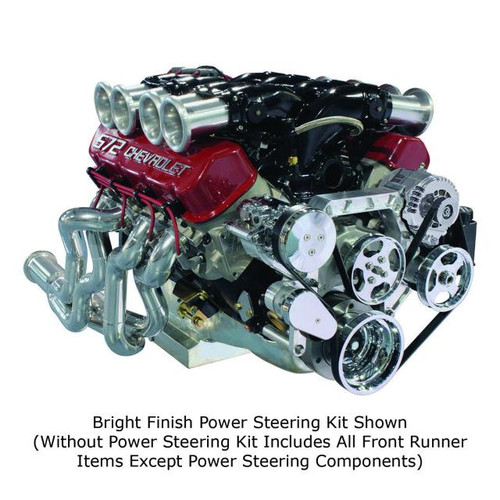 Front Runner® Drive System, Big Block Chevrolet, Black/Chrome, without Power Steering