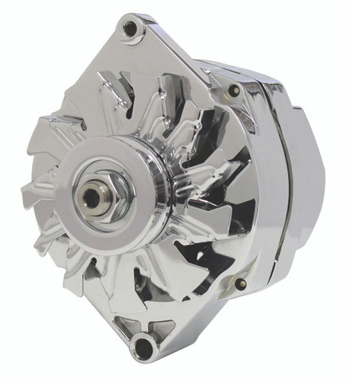 140 Amp Single Wire Alternator GM Chrome Finish