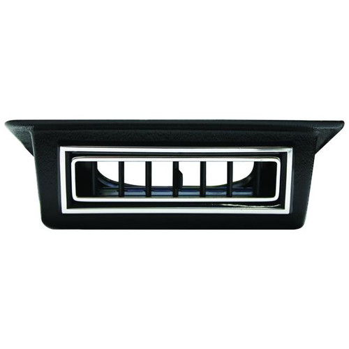 Single Under Dash Louver for 3-Inch Hose  Black w/ Chrome Accents