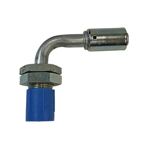 Bulkhead Beadlock Male Fitting - 90 degree NO 10 Reduced Barrier Hose Fitting