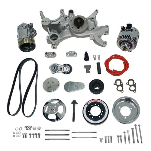Front Runner® Drive System, GM LT1, Dry-Sump, Polished/Chrome, without Power Steering