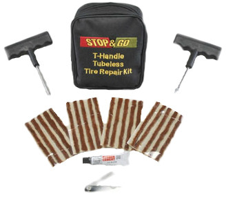 STOP & GO T Handle Tire Repair Kit - Model 1020 for Emergency Flat Repairs