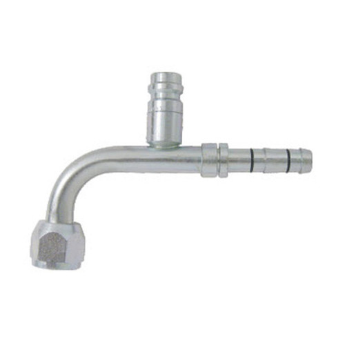 NO 8 Hose Fitting - 90 Degree with 134a Service Port