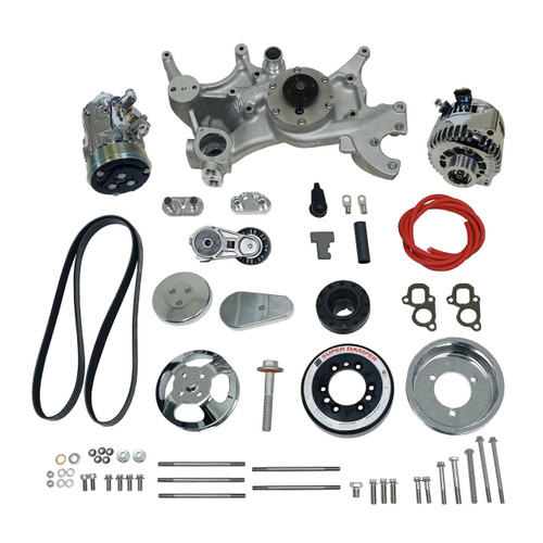 Front Runner® Drive System, GM LT1, Wet-Sump, Chrome/Polished, without Power Steering