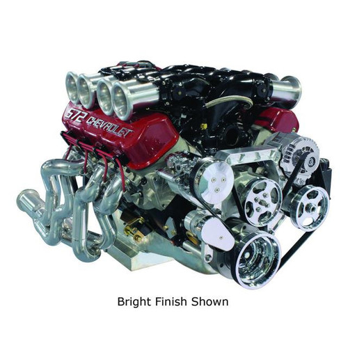 Front Runner® Drive System, Big Block Chevrolet, Black/Chrome, with Power Steering