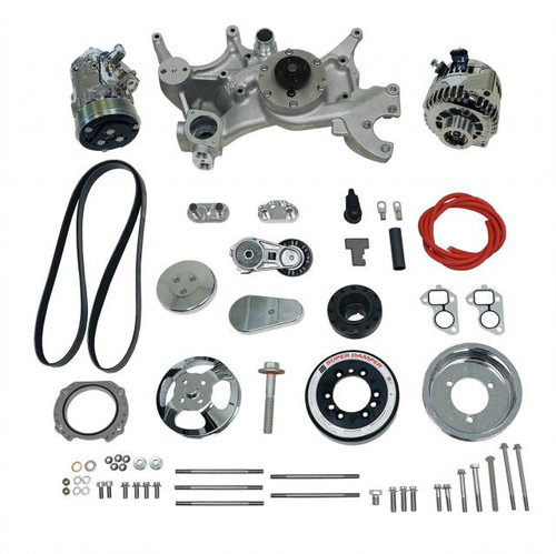 Front Runner® Drive System, GM LS, Wet-Sump, Chrome/Polished, without Power Steering