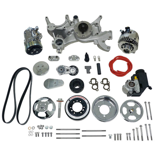 Front Runner® Drive System, GM LT1, Wet-Sump, Chrome/Polished, with Power Steering