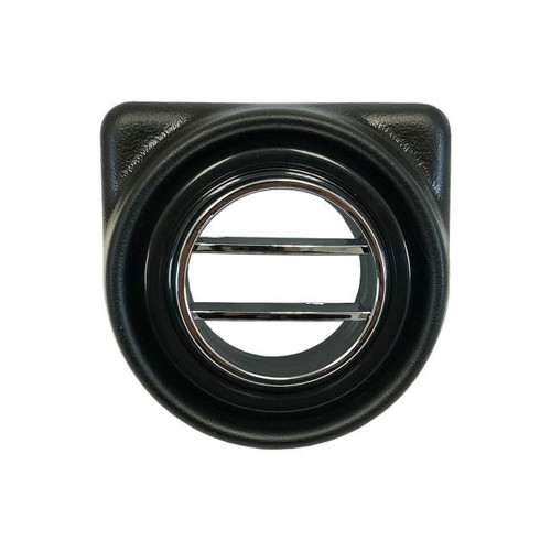 Under Dash Slimline Round Chrome Louver with Black Bezel Kit