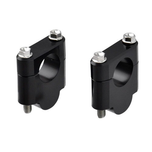 DRC ZE53-02301 1 1/8 Inch Handlebar Risers, 30mm, Black