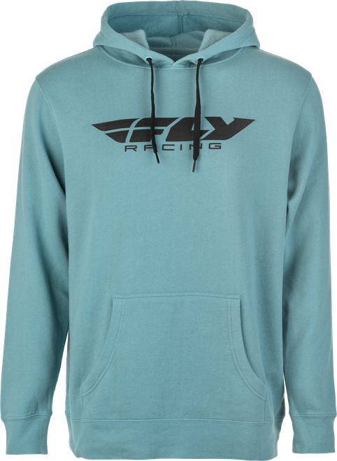 Fly Racing Corporate Pullover Hoodie Dusty Slate Large - Lightweight Cotton-Poly Blend